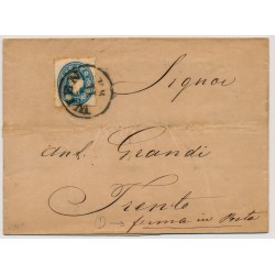 Österreich 1861 15kr, Brief WIEN nach TRENTO
