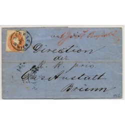 Österreich 1862 10kr, Brief NEUBAU/IN WIEN nach BRÜNN