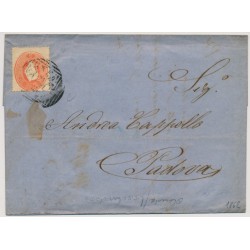 LOMBARDEI-VEN 1862 5sld. Stark verzähnt! Brief (Inhalt) CENEDA-PADOVA.