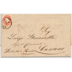 LOMBARDEI-VENETIEN 1862 5sld. Brief (Inhalt) VICENZA nach CASSANO.