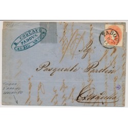 LOMBARDEI-VENETIEN 1861 5sld. Brief (Inhalt) PADOVA nach CITTADELLA.
