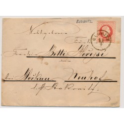 Österreich 1878 5kr, Briefkuvert BLOWITZ (B) Mü:25P! Nach NEUHOF. Schön!