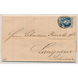Österreich 1873 10kr AUSLANDS-Brief (Inhalt) WIEN nach SCHWEIZ-LANGNAU