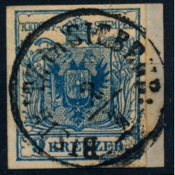 Österreich 1850 9kr, MP, Type III. BISTRITZ in SIEBENB: (Sb) Schön!