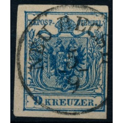 Österreich 1850 9kr PLATTENFELHER:2. 'R' bei KREUZER! NEU BECSE (Tb) 12P