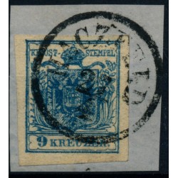 Österreich 1850 9kr, HP, Type III. HACZFELD (Tb) Mü:15P! Schön!