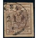 LOMB-VENETIEN 1850 30C, GELBBRAUN! MP, Type III. PAPIERKORN! VICENZA VÖB
