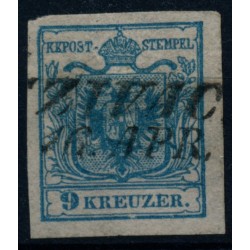 Österreich 1850 9kr, HP, Type II. PLATTENFEHLERN! SZIVACZ (Ws) Mü:30P!