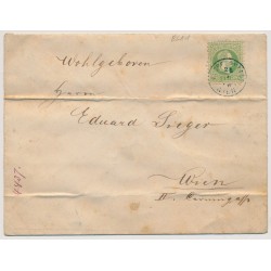 Österreich 1870 3kr auf ORTSBRIEF mit BLAUSTEMPEL WIEN. Attraktiv!