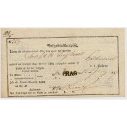 Österreich 1837 AUFGABS-RECEPISE mit PRAG Stempel. Schön!