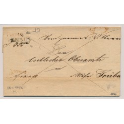 Österreich 1846 Brief ZNAIM (M)+ROTSTEMPEL 'FRANCO'-MÄHR.TRÜBAU. '18'