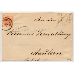 Österreich 1856 3kr, Brief (Inhalt) BRUCK a/M (St) nach MAUTERN. Schön!