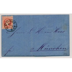 Österreich 1867 5kr, gD, AUSLANDS-Brief (Inhalt) WIEN nach MÜNCHEN