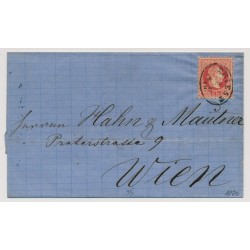 Österreich 1870 5kr, grober Druck, Brief TRIEST nach WIEN. Attraktiv!
