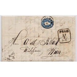 Österreich 1862 15kr, Brief (Inhalt) SMICHOW/PRAG nach WIEN. Schön!