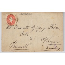 Österreich 186. 5kr, Brief (Inhalt) INNSBRUCK (Tirol) nach WENGEN.