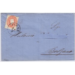 Österreich 1862 5kr, Brief (Adressant ausgeschnitten!) TIONE (Tirol)