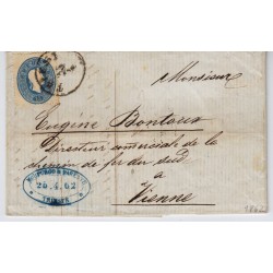 Österreich 1862 15kr, Brief (Inhalt!) TRIEST nach WIEN. Schön!
