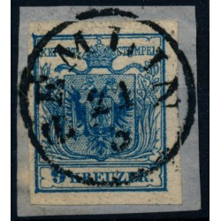 Österreich 1850 9kr, HP, Type III.a, Schöne Farbe! SEMLIN (Bm)