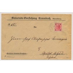 Österreich 1895 5kr Briefkuvert von KRUMBACH (V) nach WEILER. Attraktiv!