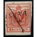LOMB-VEN 1850 15C, DUNKELKARMIN! ERSTDRUCK! FEDERSTRICH! Kw:220,-€! VÖB