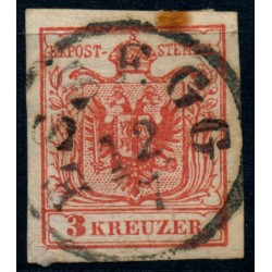 ÖSTERREICH 1850 3kr, MP, Type III. ESSEGG (Ks) Schön!