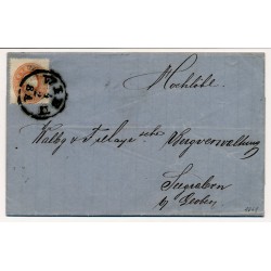 ÖSTERREICH 1861 10kr, Brief (Inhalt) WIEN nach LEOBEN.