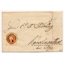 ÖSTERREICH 1861 10kr, Brief, KOSTELETZ a. ADL (B) nach KAROLINENTHAL