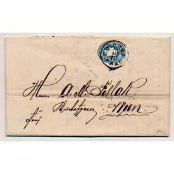 ÖSTERREICH 1862 15kr, Brief (Inhalt) SMICHOW/PRAG nach WIEN. Schön!