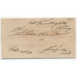 ÖSTERREICH 1849 Brief (Inhalt) mit BLAUSTEMPEL SAAZ (B)