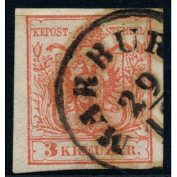 ÖSTERREICH 1850 3kr, MP, Type III. MARBURG (St) Schön!