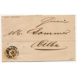 ÖSTERREICH 1865 15kr, Brief, STADT-LAIBACH (Kr) nach UNGARN nach ALBA.