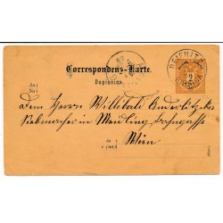 ÖSTERREICH 1889 2kr Karte, REIFNITZ/RIBNICA (Kr) Kl:15P! Nach WIEN.