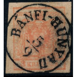 ÖSTERREICH 1850 3kr, MP, Type III. DICKES PAPIER! BÁNFI-HUNYAD (Sb) Mü:25P!