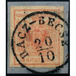 ÖSTERREICH 1850 3kr, MP, Type III. HOHLDRUCK unten! RÁCZ-BECSE (Ws) Mü:20P!