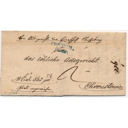 ÖSTERREICH 1846 Brief (Inhalt) BLAUSTEMPEL CHRUDIM (B). Attraktiv!