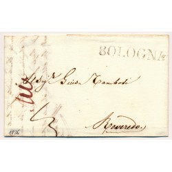 LOMBARDEI-VENETIEN 1836 Brief (Inhalt) BOLOGNA nach ROVEREDO. Schön!