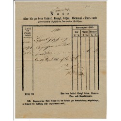 ÖSTERREICH 1840 Zehlungsbestätigung aus PRAG. Besonders schön!