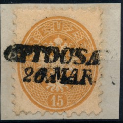 ÖSTERREICH 1864 15kr, OTTOCSAZ (Km) Mü:12P! Schön!