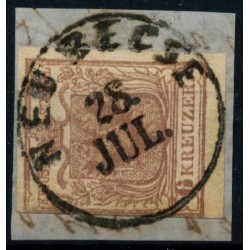 ÖSTERREICH 1850 6kr, HP, Type I. NEU BECSE (Tb) Mü:15P! Schön!