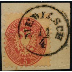 ÖSTERREICH 1864 5kr, MEDIASCH (Sb) Sehr schön!