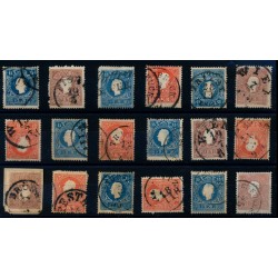 ÖSTERREICH 1858 18Stk.Marken! Auch lesbare/schöne Stempeln. Interessantes Lot!
