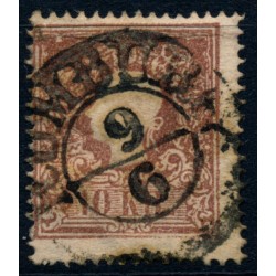 ÖSTERREICH 1858 10kr, Type II. EXTREM VERZÄHNT! RUMBURG (B) Attraktiv!