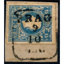 ÖSTERREICH 1858 15kr, Type II. PRAG. Schön!