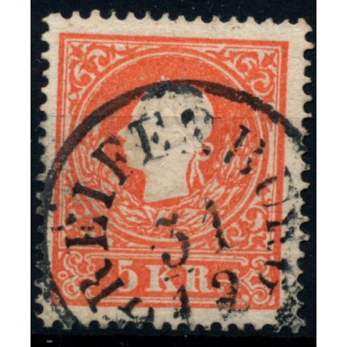 ÖSTERREICH 1858 5kr, Type II. zentriert! GREIFENBURG (K) Mü:10P! DATUM:31/12!