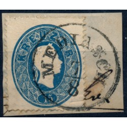 ÖSTERREICH 1861 15kr, MEDIASCH (Sb) Mü:10P! Schön!