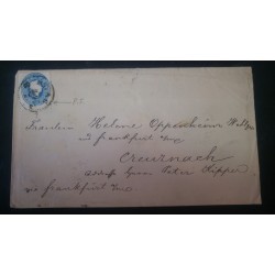 ÖSTERREICH 186. 15kr, PLATTENFEHLER bei '15'! AUSLANDS-Briefkuvert aus PRAG/B.H.