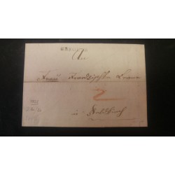 ÖSTERREICH 1827 Brief (Inhalt) BREGENZ (V). '2' Postvermerk! Sehr schön!