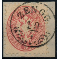 ÖSTERREICH 1864 5kr, ZENGG (Km)