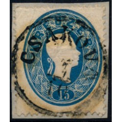ÖSTERREICH 1861 15kr, CSAKOVA (Tb) Mü:12P!